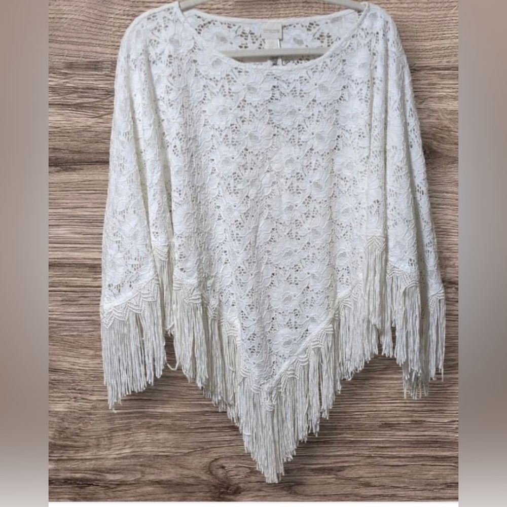 Chicos triangle Fringe Pancho